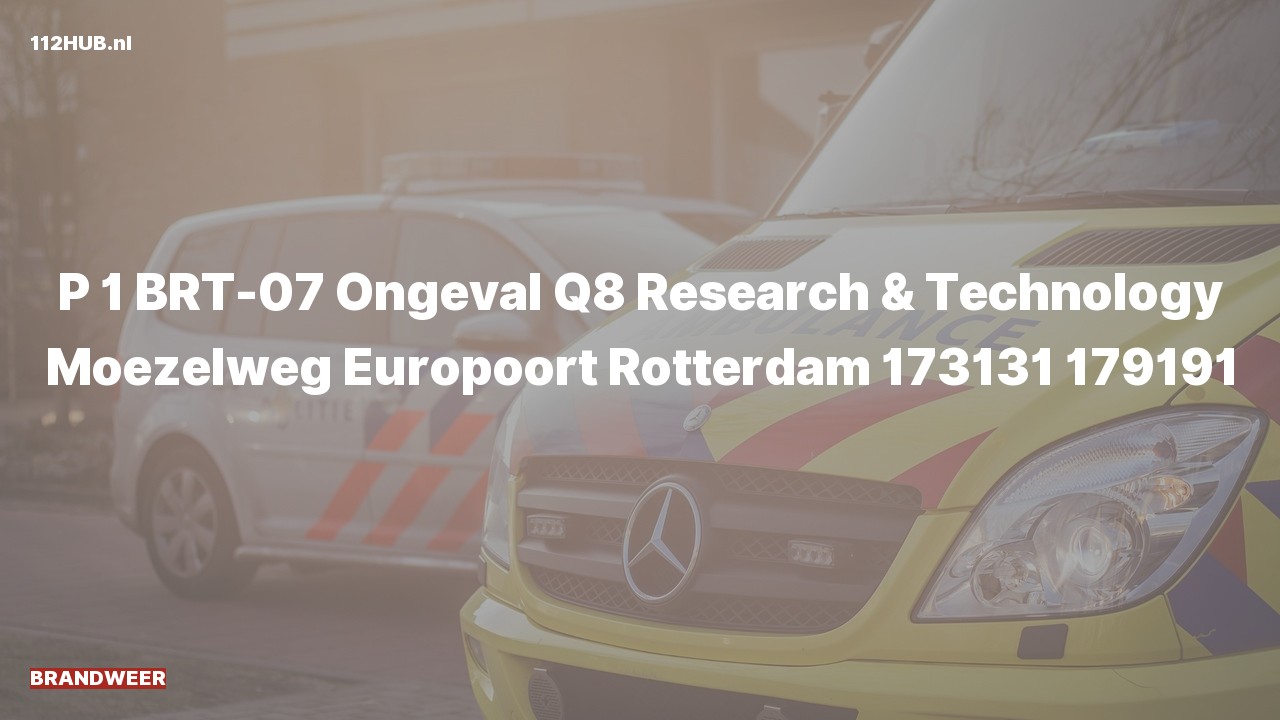 Deelafbeelding voor Brandweer met spoed naar de Moezelweg in Europoort Rotterdam.