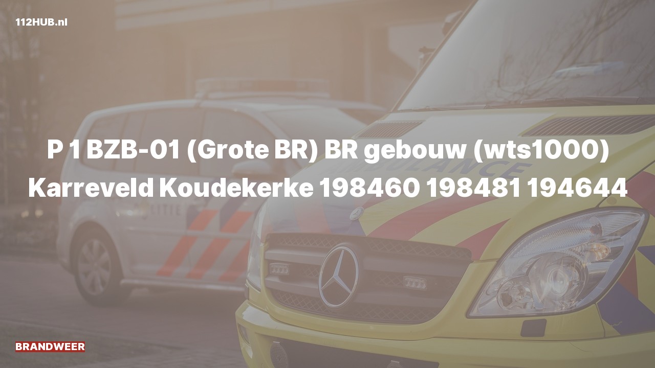 Deelafbeelding voor Brandweer met spoed voor brand in gebouw naar de Karreveld in Koudekerke.