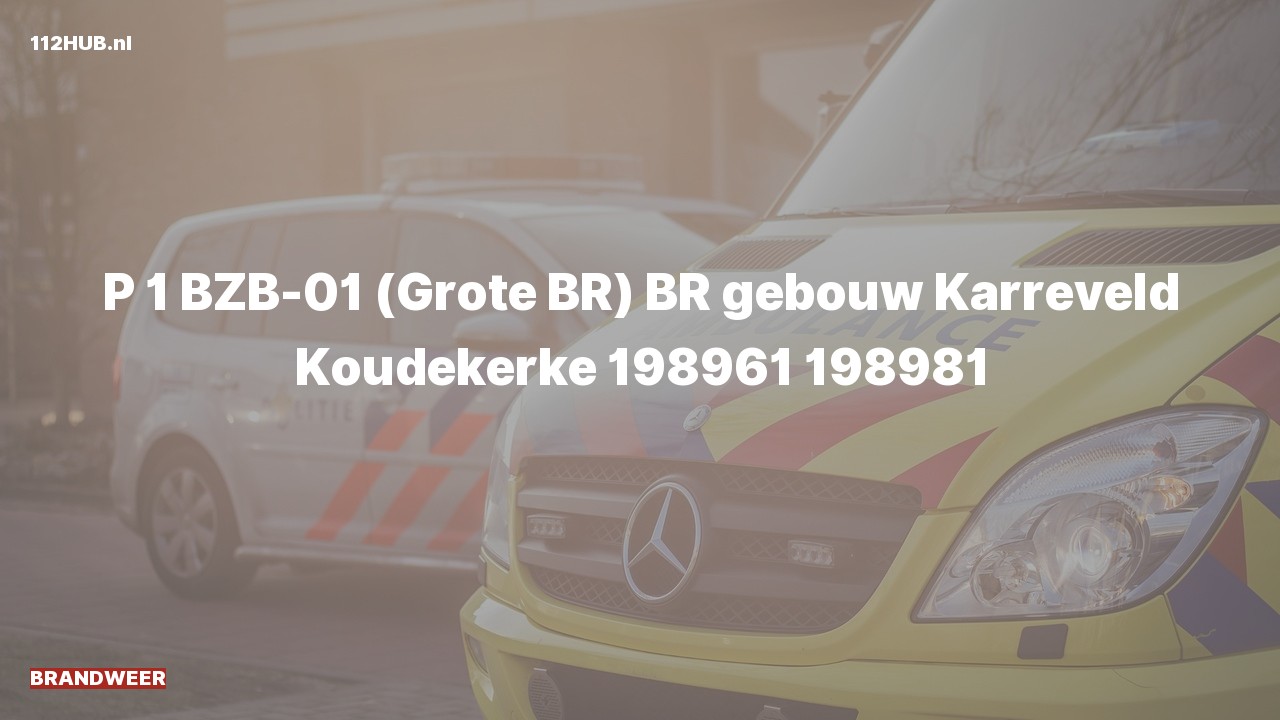 Deelafbeelding voor Brandweer met spoed voor brand in gebouw naar de Karreveld in Koudekerke.