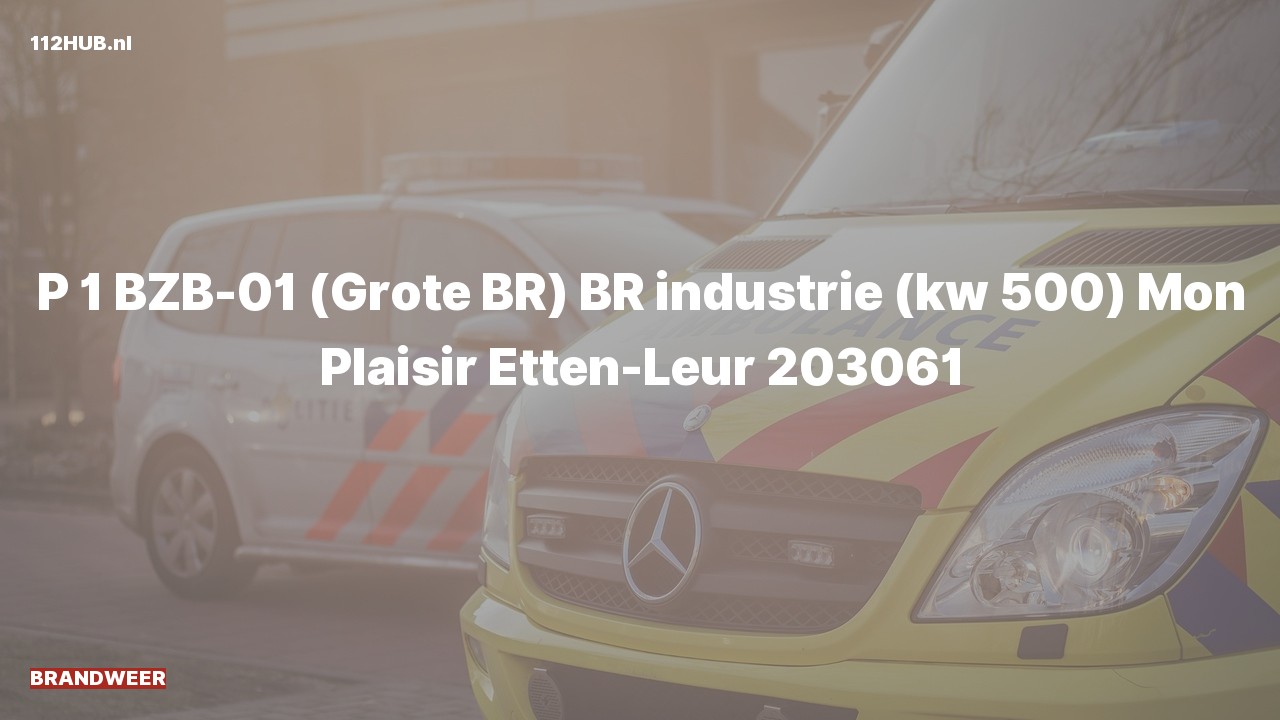 Deelafbeelding voor Brandweer met spoed naar de Mon Plaisir in Etten-Leur.