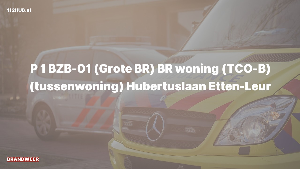 Deelafbeelding voor Brandweer met spoed voor brand in woning naar de Hubertuslaan in Etten-Leur.