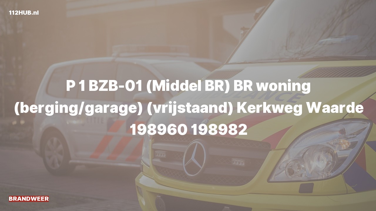 Deelafbeelding voor Brandweer met spoed voor brand in woning naar de Kerkweg in Waarde.