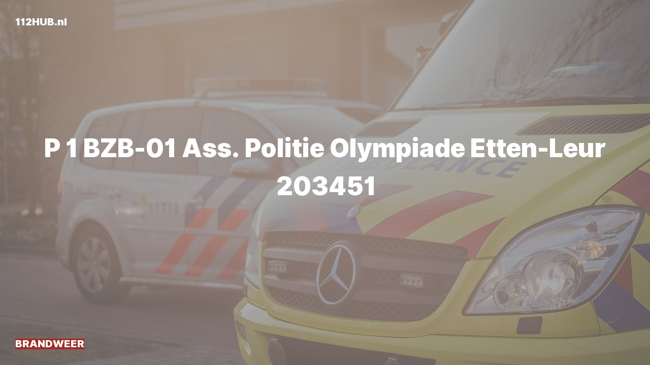 Deelafbeelding voor Brandweer met spoed naar de Olympiade in Etten-Leur.