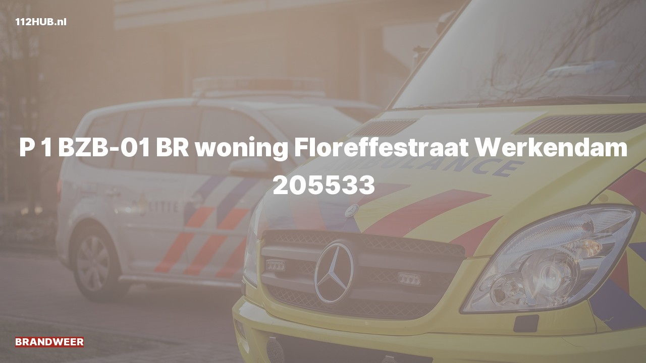 Deelafbeelding voor Brandweer met spoed voor brand in woning naar de Floreffestraat in Werkendam.