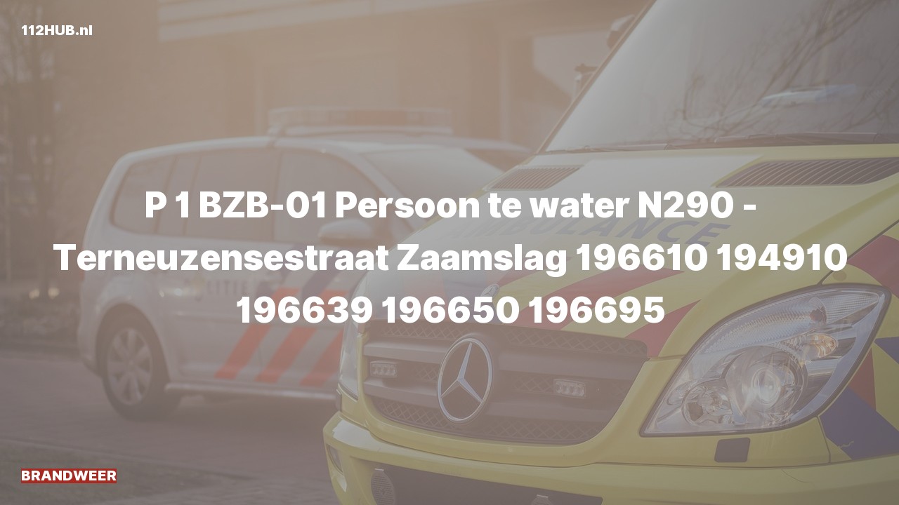 Deelafbeelding voor De brandweer is met spoed uitgerukt voor een persoon te water naar de Terneuzensestraat in Zaamslag