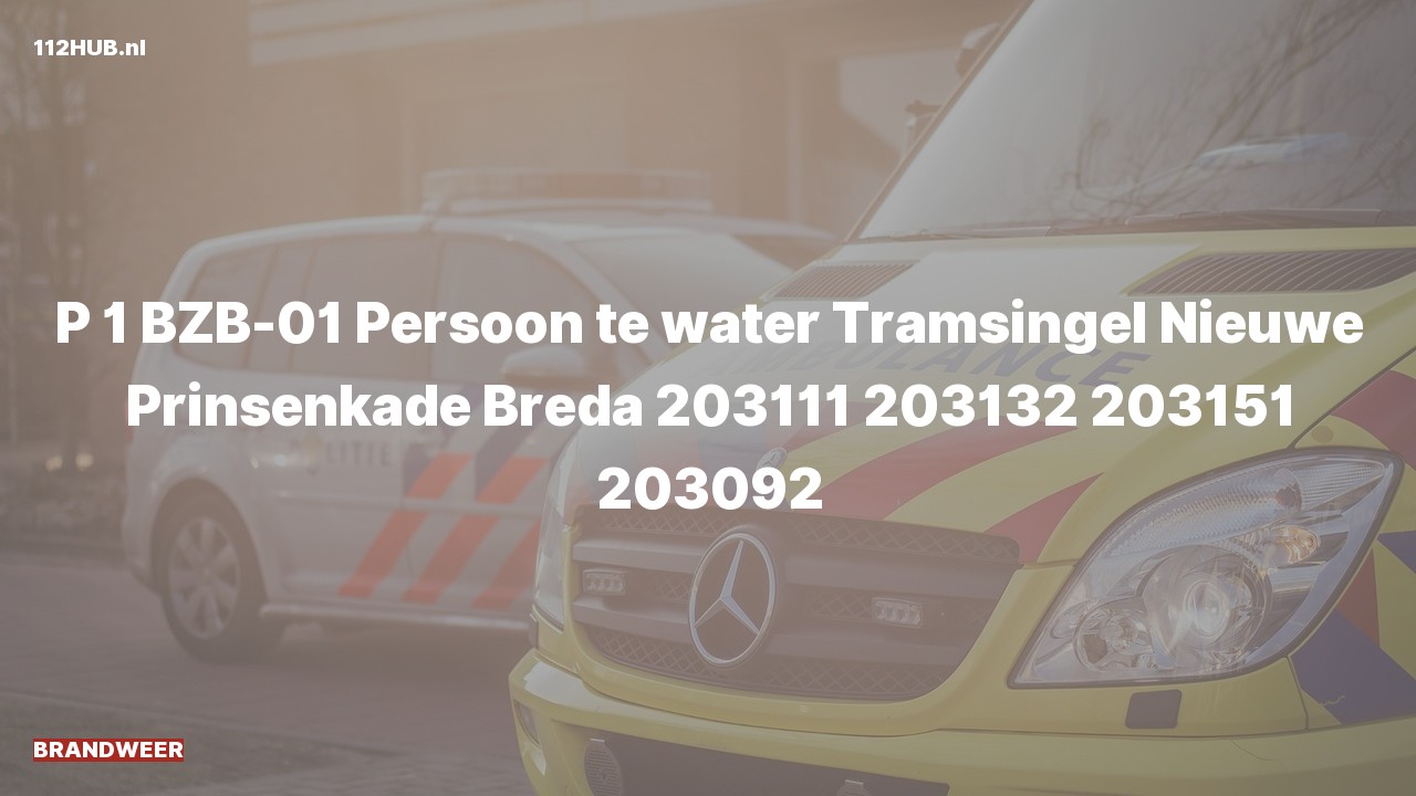 Deelafbeelding voor Brandweer met spoed naar de Tramsingel in Breda.