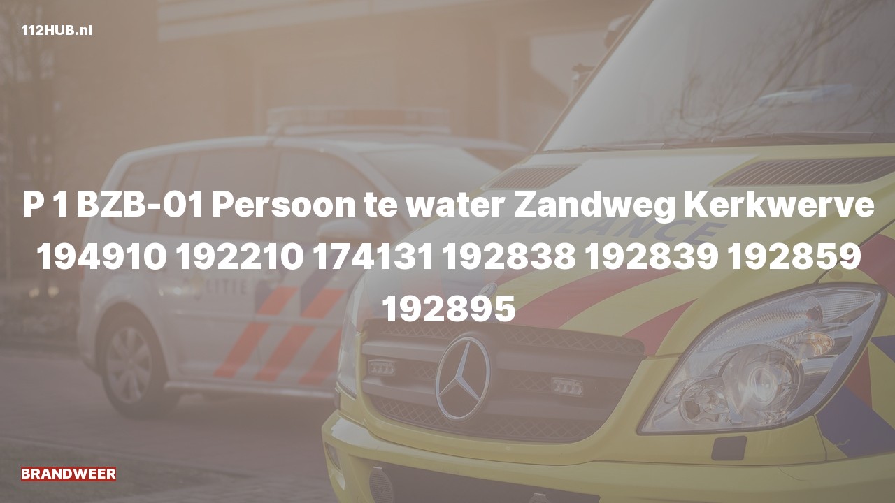 Deelafbeelding voor Brandweer met spoed naar de Zandweg in Kerkwerve.