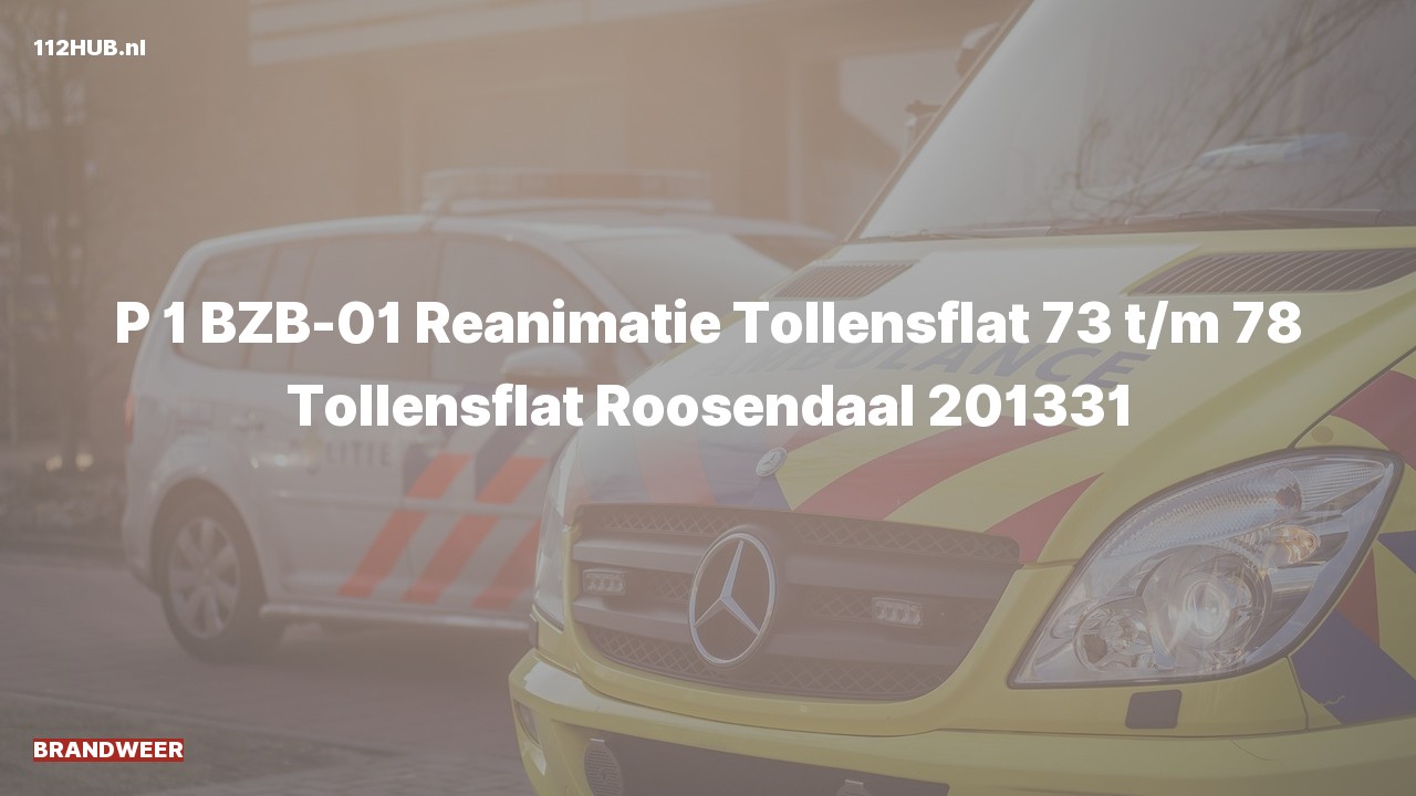 Deelafbeelding voor Brandweer met spoed naar de Tollensflat in Roosendaal.