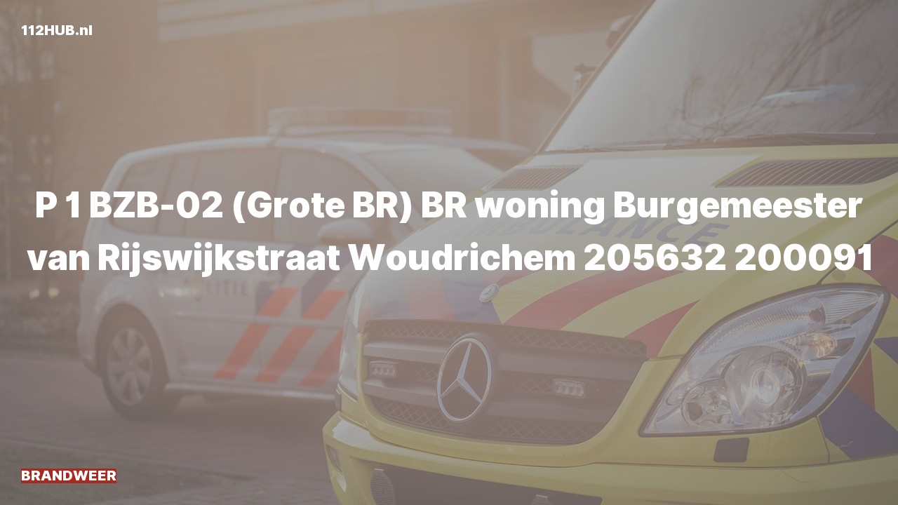 Deelafbeelding voor Brandweer met spoed voor brand in woning naar de Burgemeester van Rijswijkstraat in Woudrichem.