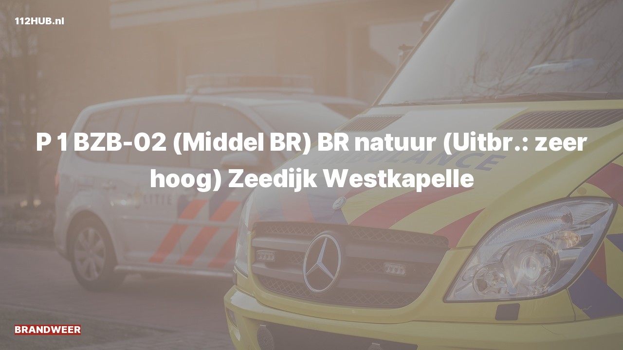 Deelafbeelding voor Brandweer met spoed naar de Zeedijk in Westkapelle.