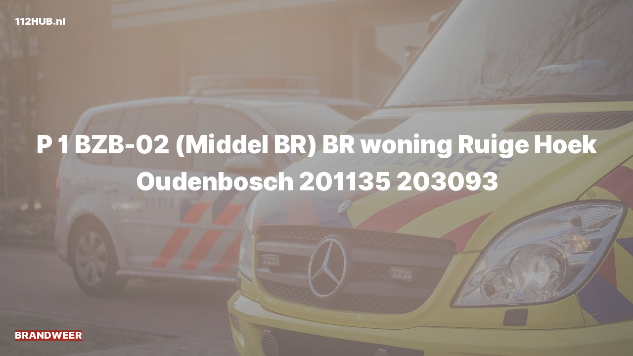 Deelafbeelding voor Brandweer met spoed voor brand in woning naar de Ruige Hoek in Oudenbosch.