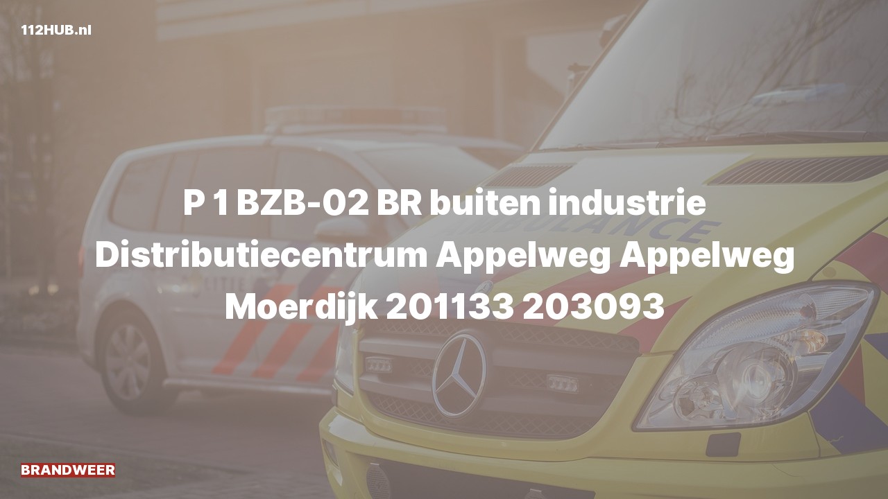 Deelafbeelding voor De brandweer is met spoed uitgerukt voor een industriële brand naar de Appelweg in Moerdijk