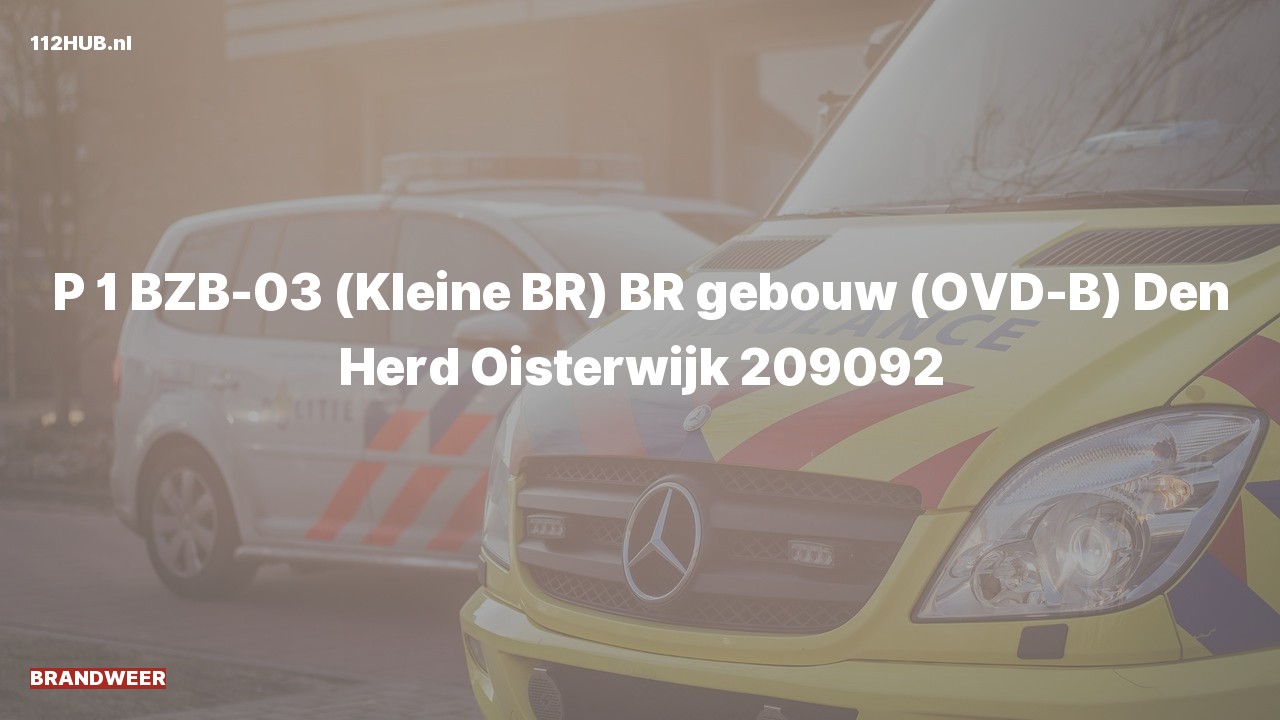 Deelafbeelding voor Brandweer met spoed voor brand in gebouw naar de Den Herd in Oisterwijk.