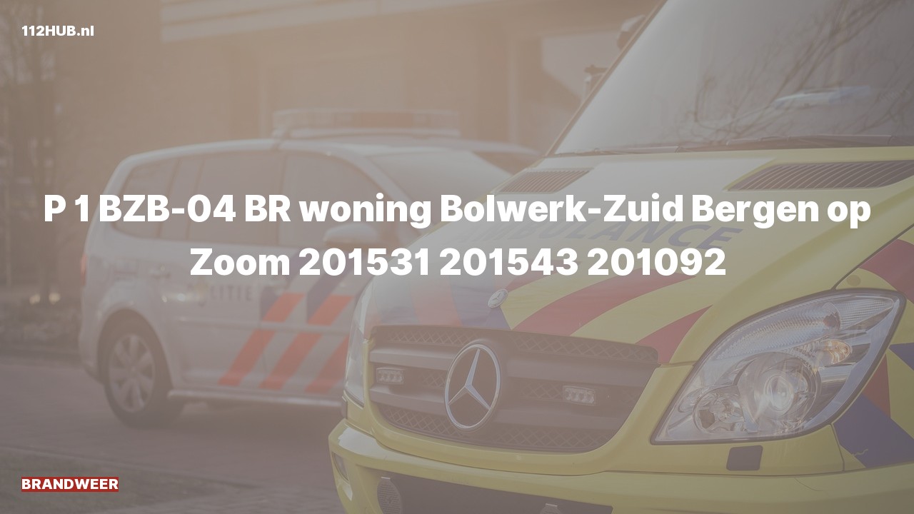 Deelafbeelding voor Brandweer met spoed voor brand in woning naar de Bolwerk-Zuid in Bergen op Zoom.