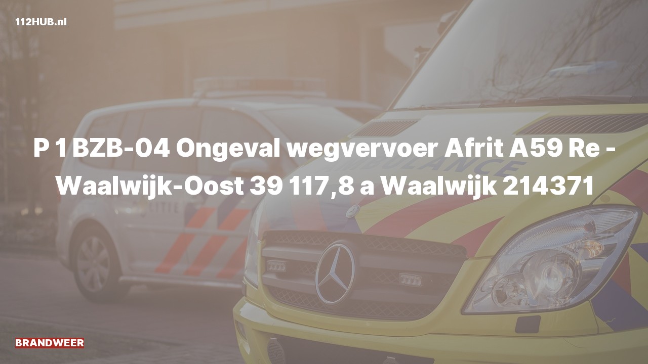 Deelafbeelding voor P2000-melding voor verkeersongeval.