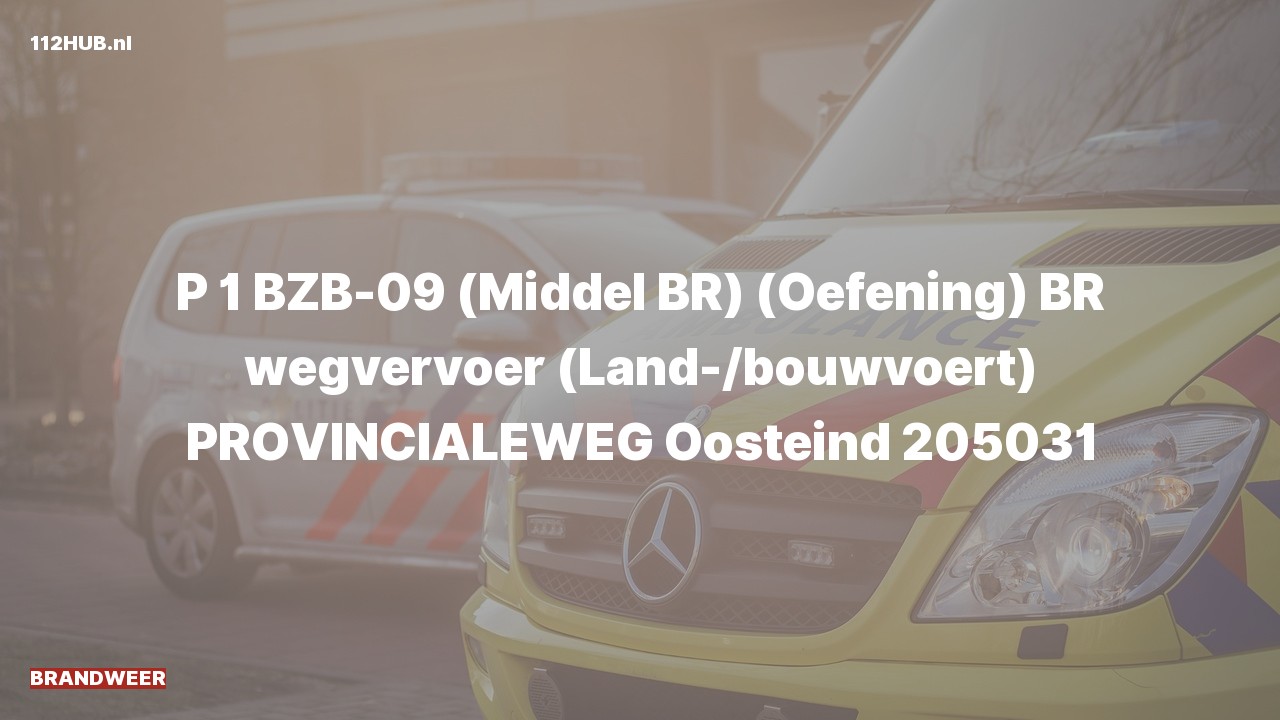 Deelafbeelding voor P2000-melding oefening.