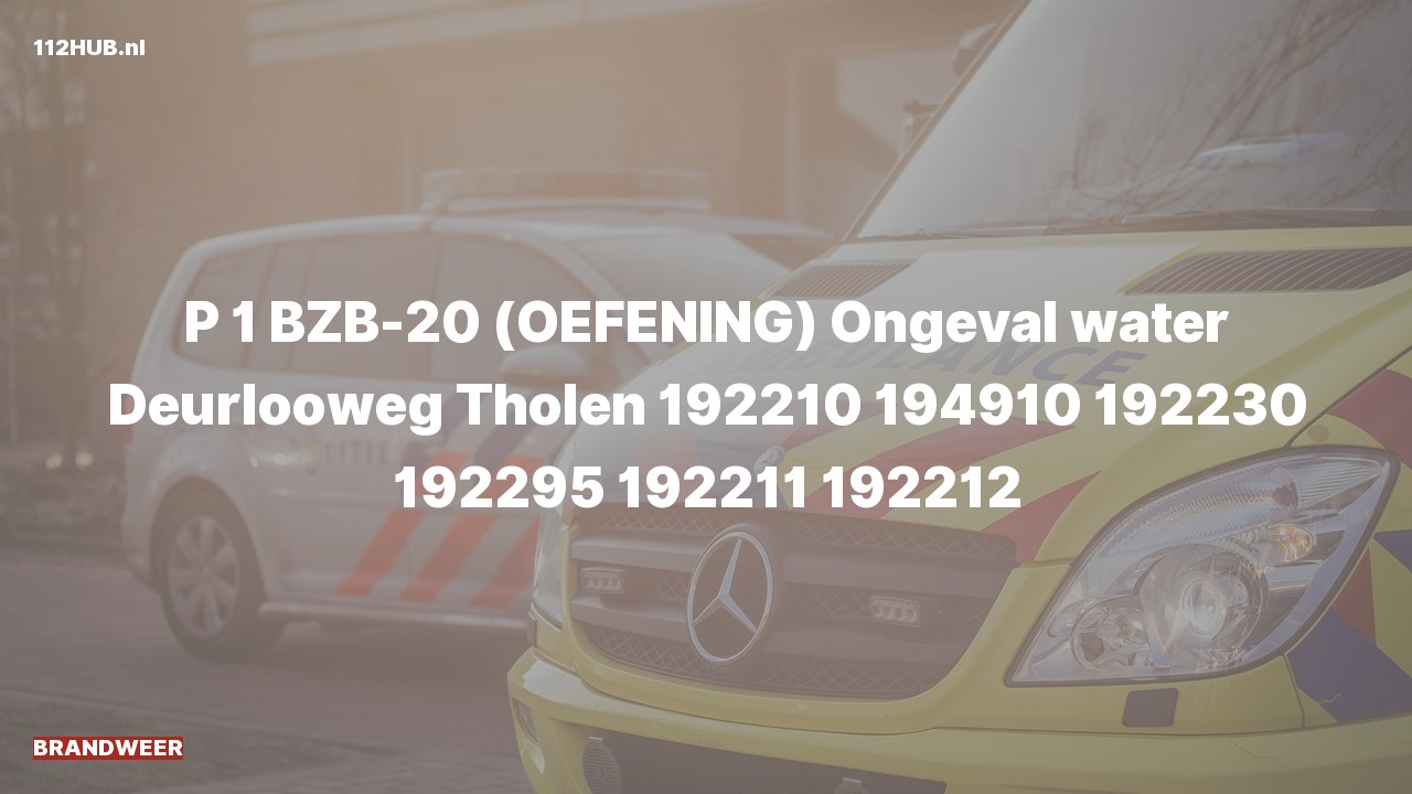 Deelafbeelding voor De brandweer is met spoed uitgerukt (oefening) voor een ongeval