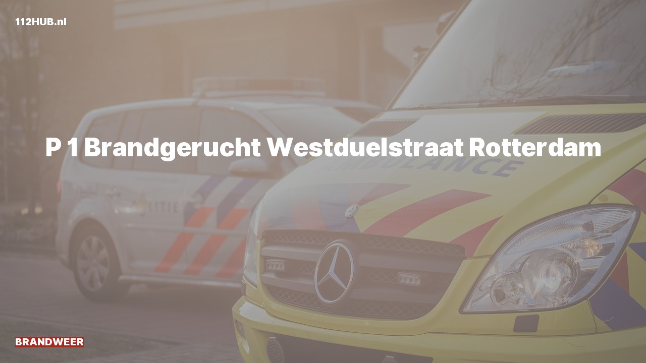 Deelafbeelding voor Brandweer met spoed voor brandgerucht.