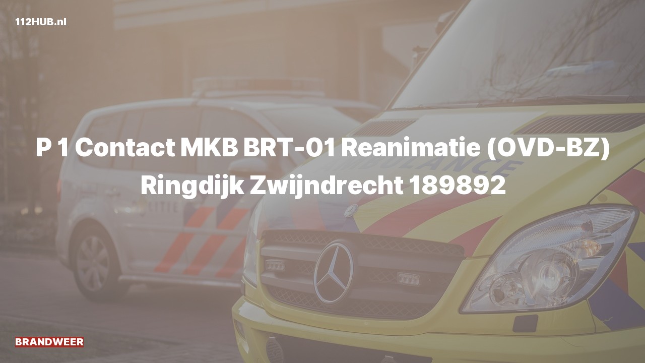 Deelafbeelding voor Brandweer met spoed contact meldkamer naar de Ringdijk in Zwijndrecht.