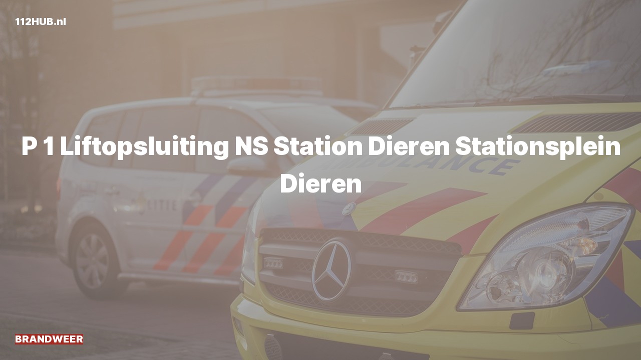 Deelafbeelding voor Brandweer met spoed naar de Stationsplein in Dieren.