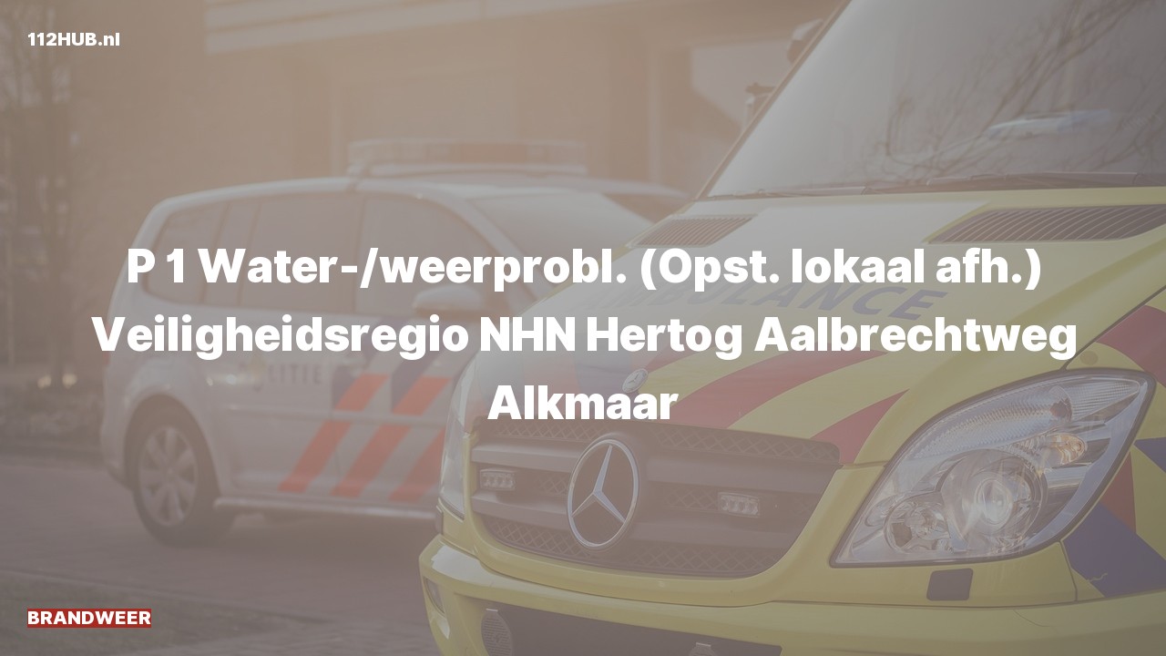 Deelafbeelding voor Brandweer met spoed naar de Hertog Aalbrechtweg in Alkmaar.