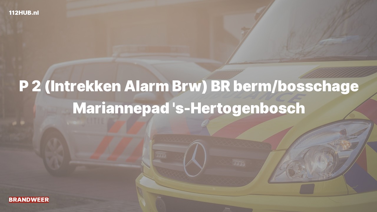 Deelafbeelding voor Brandweer trekt gepaste spoed-alarm in. Was: BR berm/bosschage Mariannepad 's-Hertogenbosch.