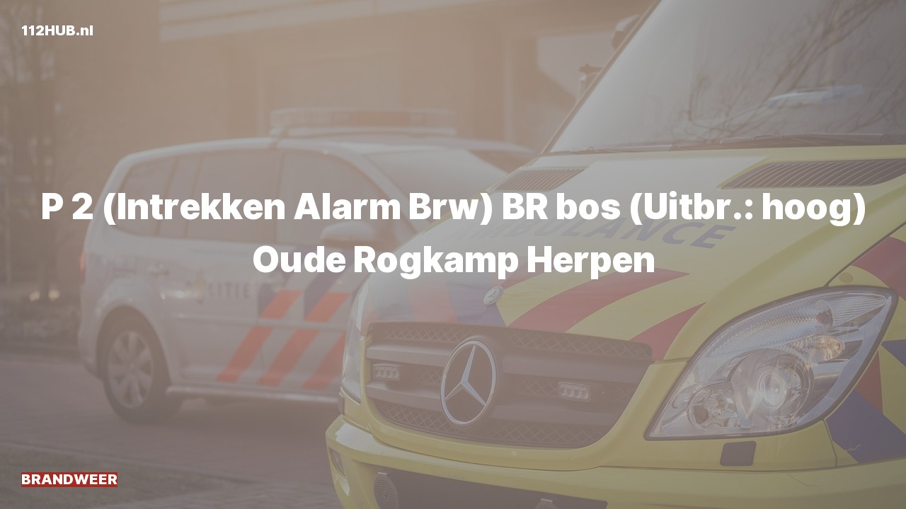 Deelafbeelding voor Brandweer trekt gepaste spoed-alarm in. Was: BR bos (Uitbr.: hoog) Oude Rogkamp Herpen.