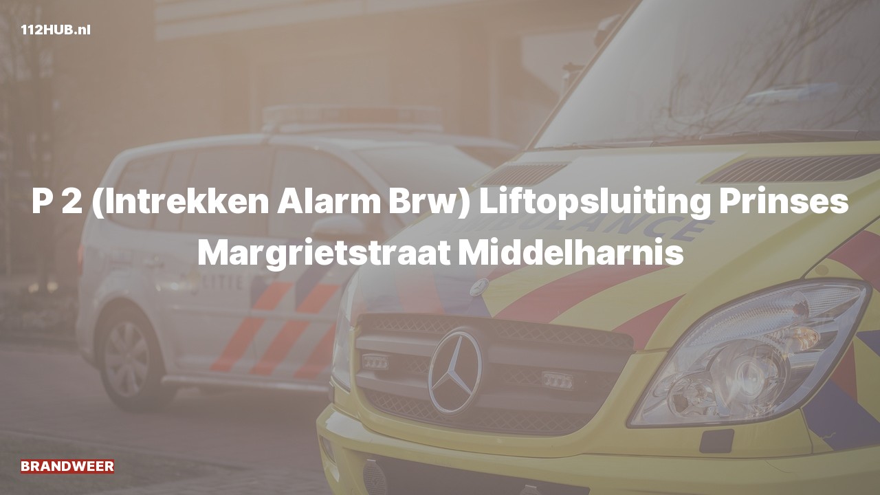 Deelafbeelding voor Hulpdienst trekt alarm in. Was: Liftopsluiting Prinses Margrietstraat Middelharnis.
