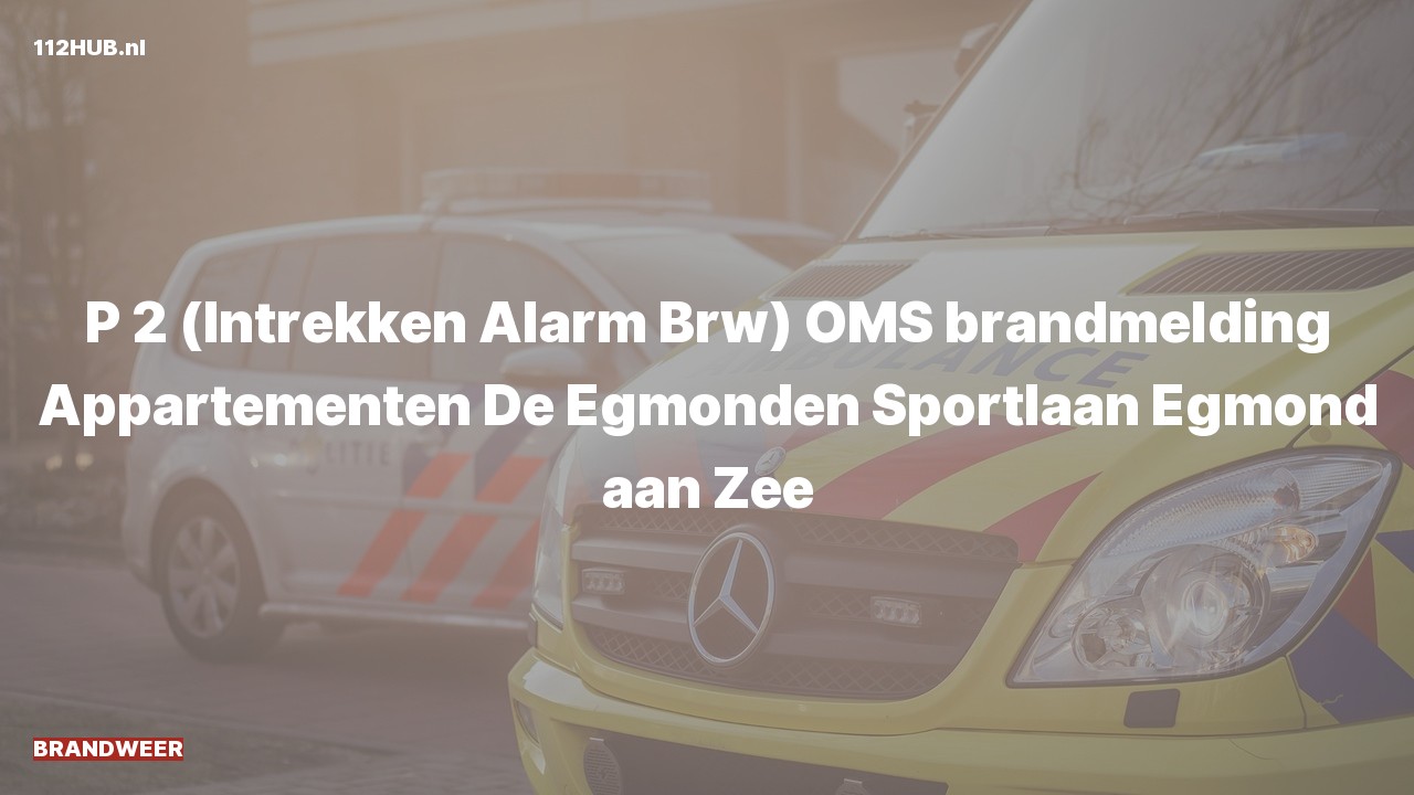 Deelafbeelding voor Brandweer trekt gepaste spoed-alarm in. Was: OMS brandmelding Appartementen De Egmonden Sportlaan Egmond aan Zee.