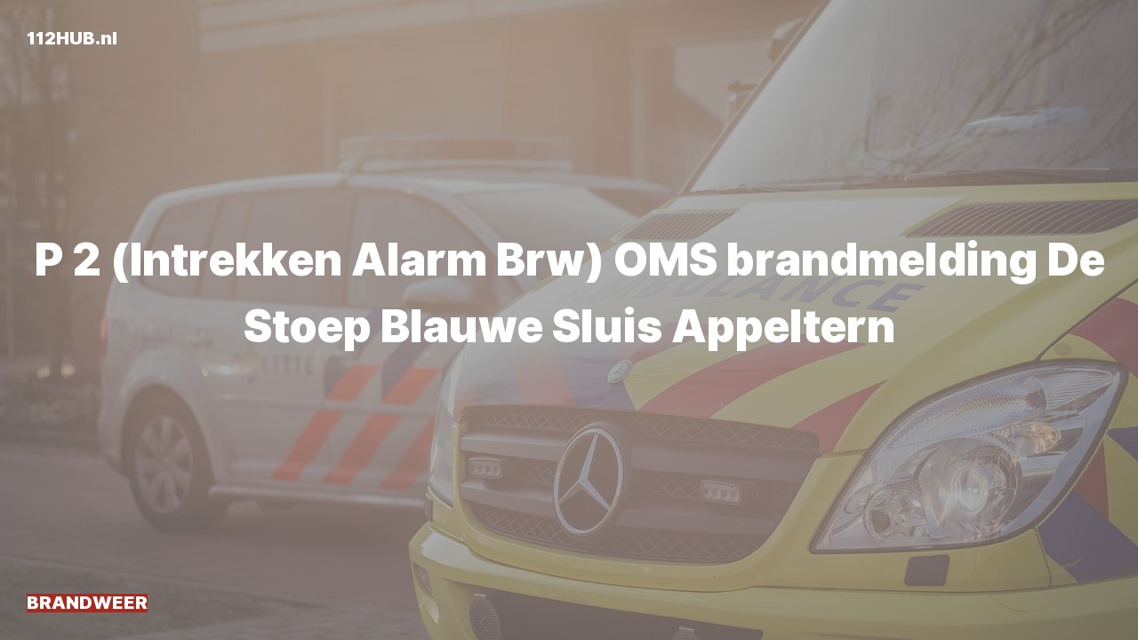 Deelafbeelding voor Hulpdienst trekt alarm in. Was: OMS brandmelding De Stoep Blauwe Sluis Appeltern.
