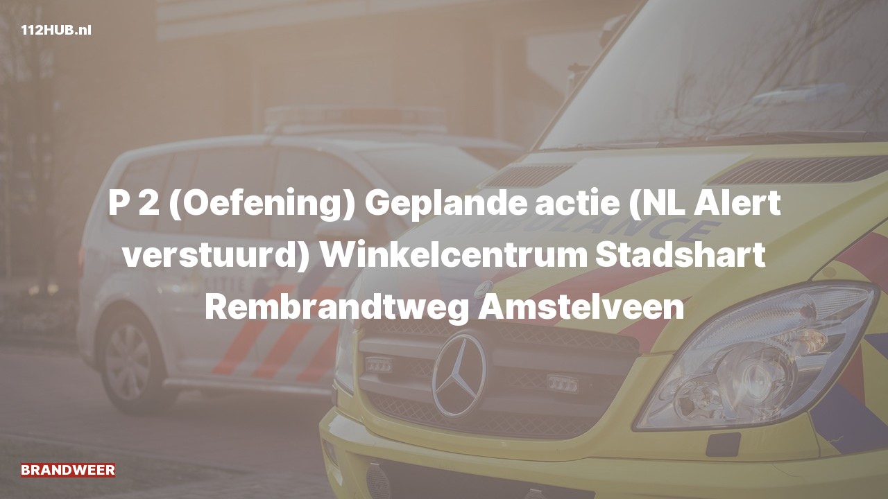 Deelafbeelding voor De brandweer is met gepaste spoed uitgerukt (oefening) voor een oefening naar de Rembrandtweg in Amstelveen