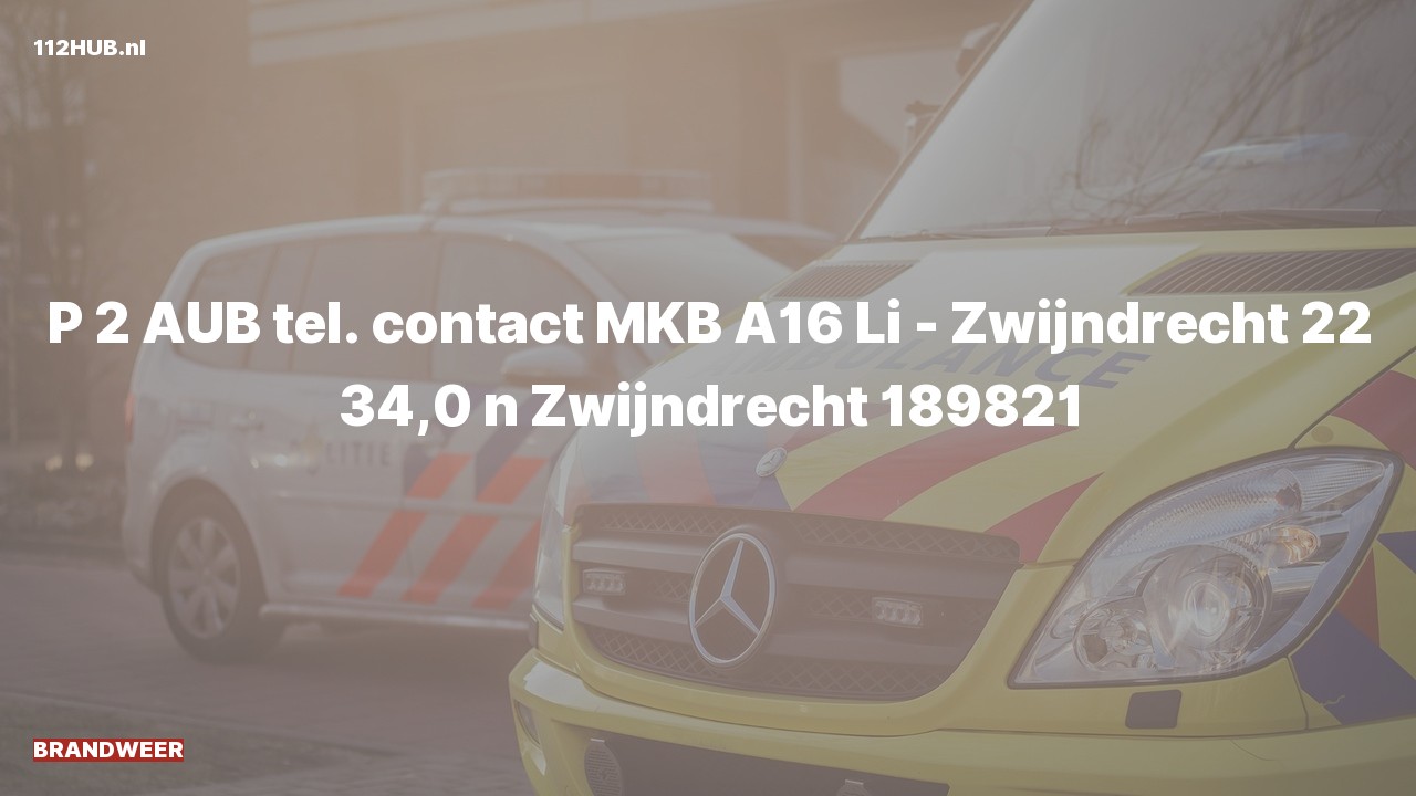 Deelafbeelding voor De brandweer is met gepaste spoed uitgerukt voor contact met de meldkamer op de A16 bij hectometerpaaltje 34
