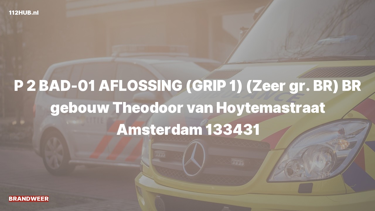 Deelafbeelding voor De brandweer is met gepaste spoed uitgerukt voor een gebouwbrand naar de Theodoor van Hoytemastraat in Amsterdam
