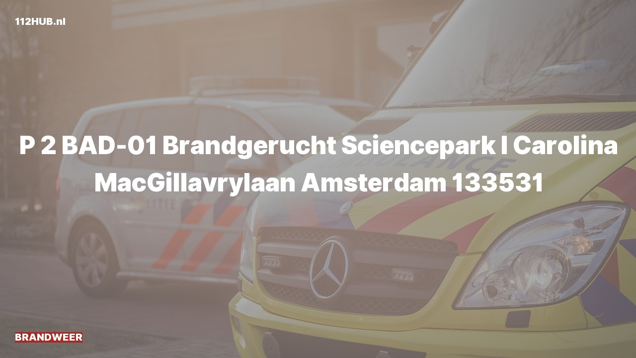 Deelafbeelding voor De brandweer is met gepaste spoed uitgerukt voor een brandgerucht naar de Carolina MacGillavrylaan in Amsterdam