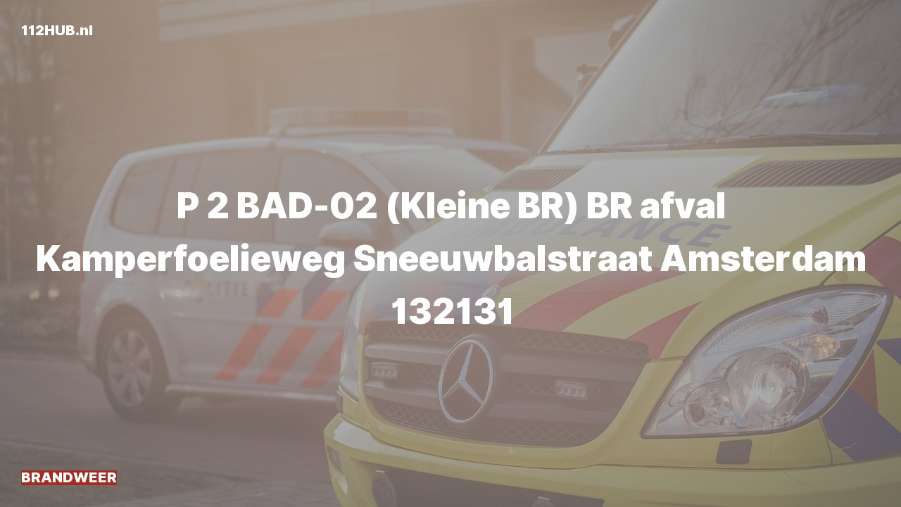 Deelafbeelding voor De brandweer is met gepaste spoed uitgerukt voor een brand naar de Kamperfoelieweg in Amsterdam