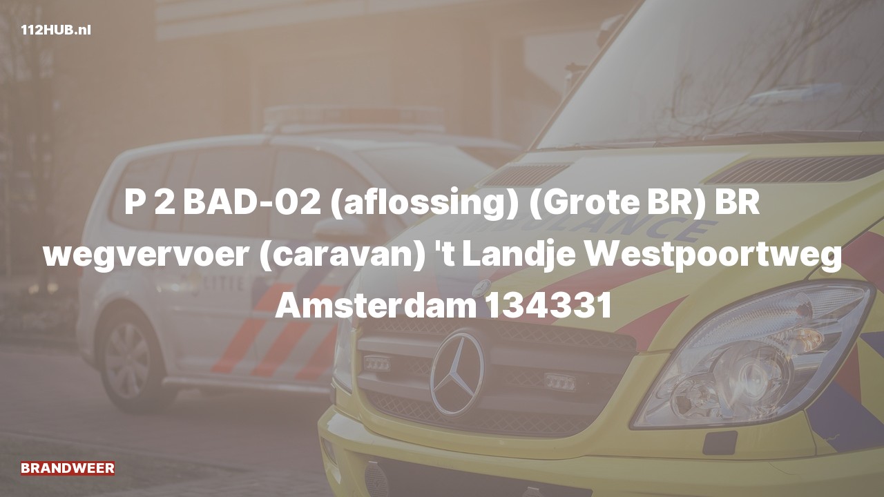 Deelafbeelding voor Brandweer met gepaste spoed naar de Westpoortweg in Amsterdam.