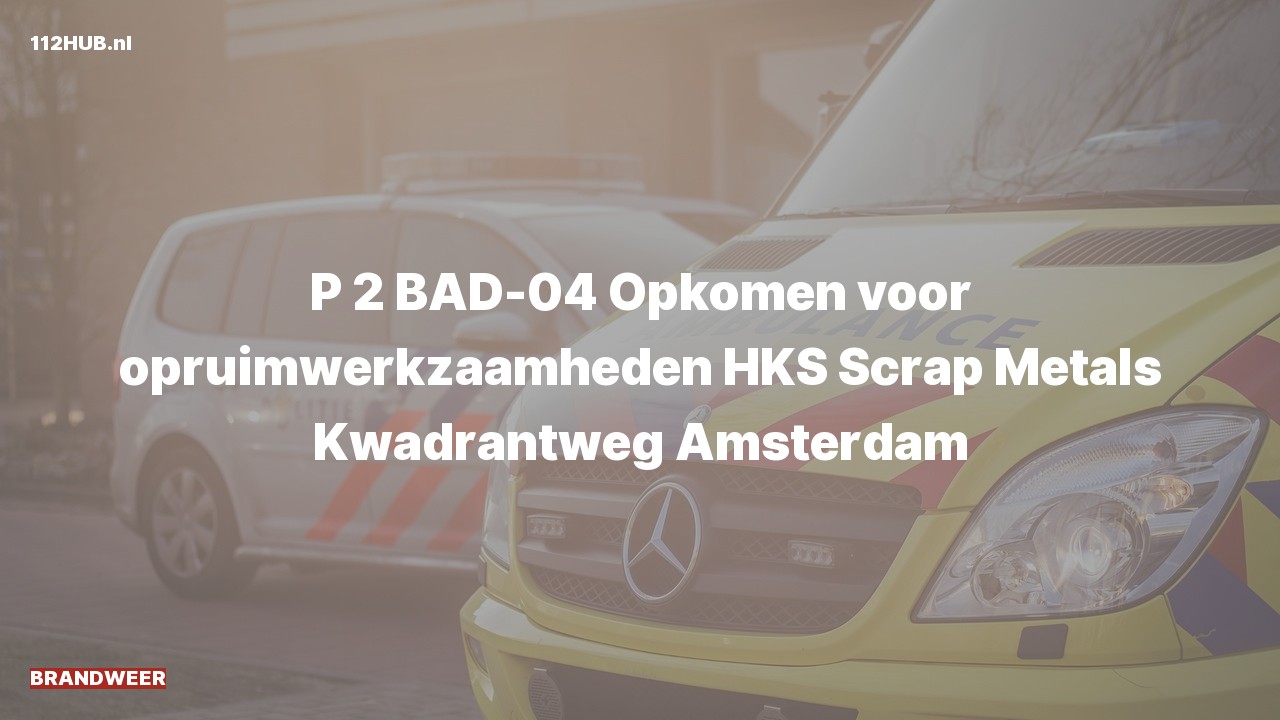 Deelafbeelding voor Brandweer met gepaste spoed naar de Kwadrantweg in Amsterdam.