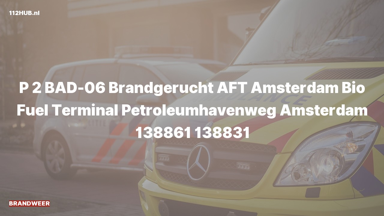 Deelafbeelding voor Brandweer met gepaste spoed voor brandgerucht naar de Petroleumhavenweg in Amsterdam.