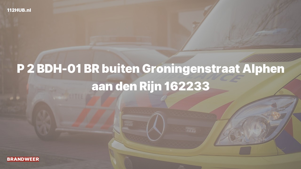 Deelafbeelding voor Brandweer met gepaste spoed naar de Groningenstraat in Alphen aan den Rijn.
