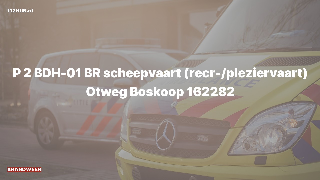 Deelafbeelding voor Brandweer met gepaste spoed naar de Otweg in Boskoop.