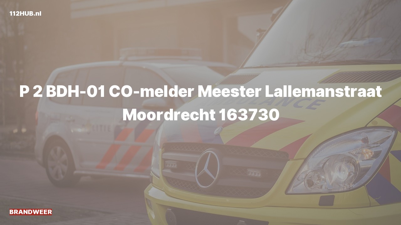 Deelafbeelding voor De brandweer is met gepaste spoed uitgerukt voor een CO-melder naar de Meester Lallemanstraat in Moordrecht