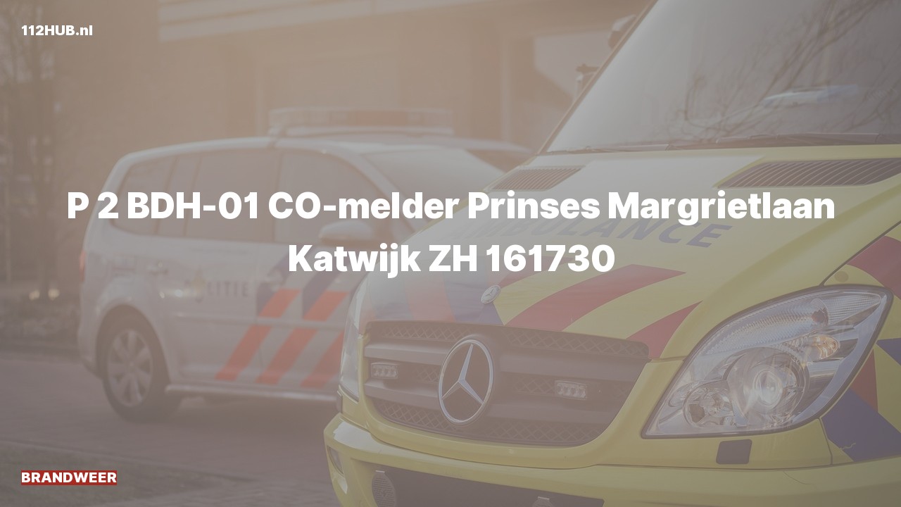 Deelafbeelding voor Brandweer met gepaste spoed voor CO-melder naar de Prinses Margrietlaan in Katwijk.