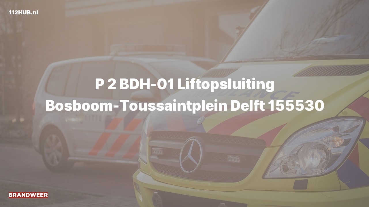 Deelafbeelding voor De brandweer is met gepaste spoed uitgerukt naar de Bosboom-Toussaintplein in Delft