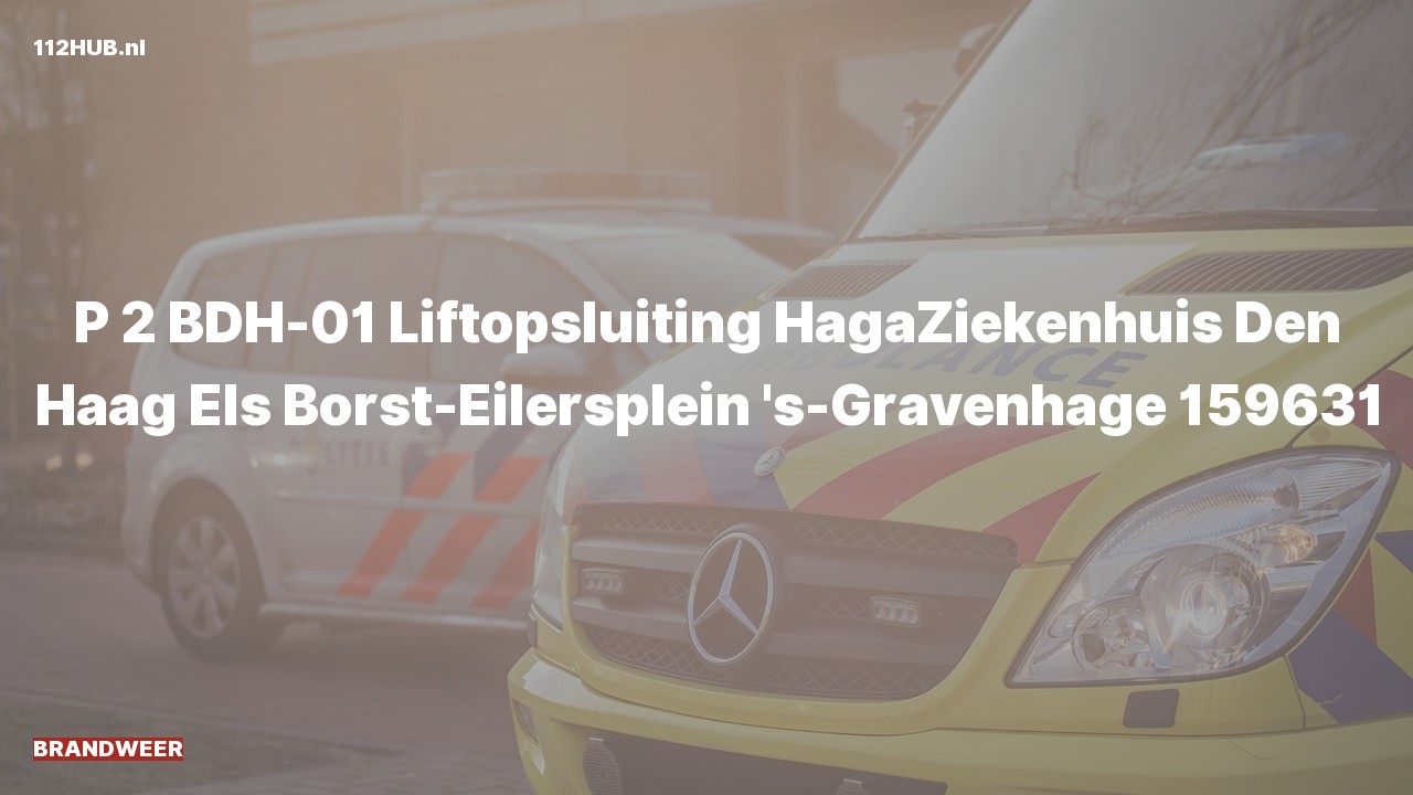 Deelafbeelding voor De brandweer is met gepaste spoed uitgerukt naar de Els Borst-Eilersplein in 's-Gravenhage
