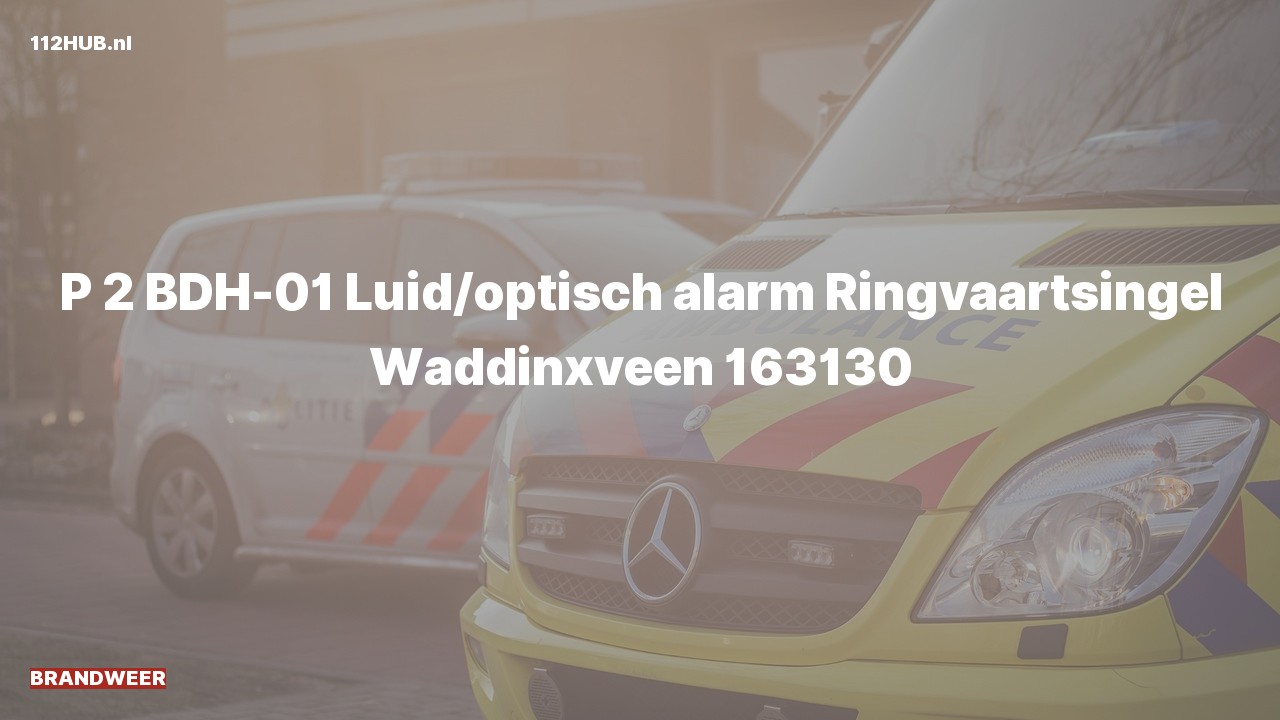 Deelafbeelding voor Brandweer met gepaste spoed naar de Ringvaartsingel in Waddinxveen.