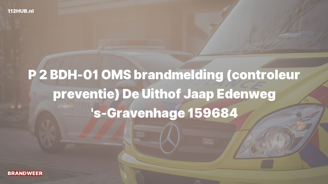 Deelafbeelding voor De brandweer is met gepaste spoed uitgerukt voor een automatische brandmelding naar de Jaap Edenweg in 's-Gravenhage