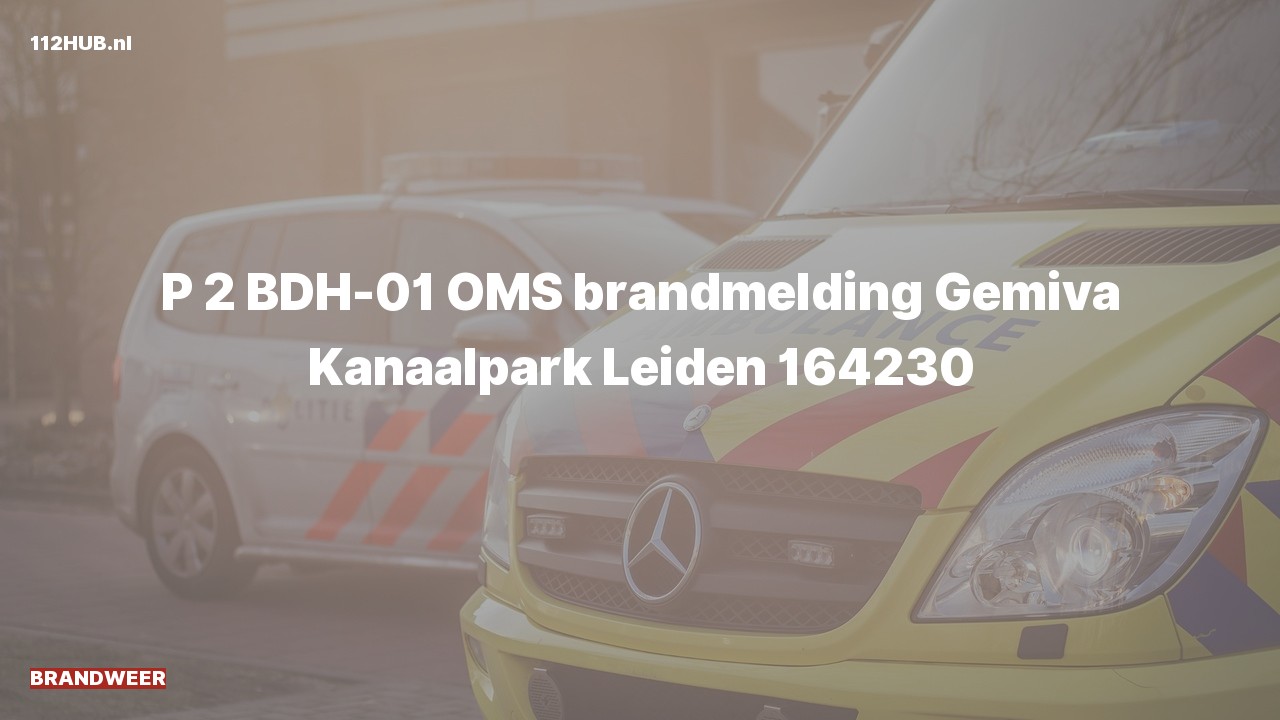Deelafbeelding voor Brandweer met gepaste spoed voor automatische brandmelding naar de Kanaalpark in Leiden.