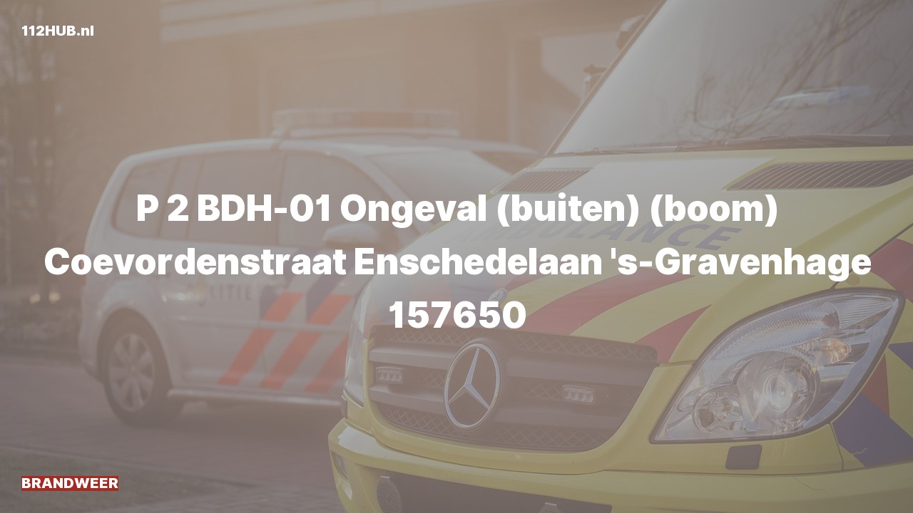Deelafbeelding voor De brandweer is met gepaste spoed uitgerukt voor een ongeval naar de Coevordenstraat in 's-Gravenhage