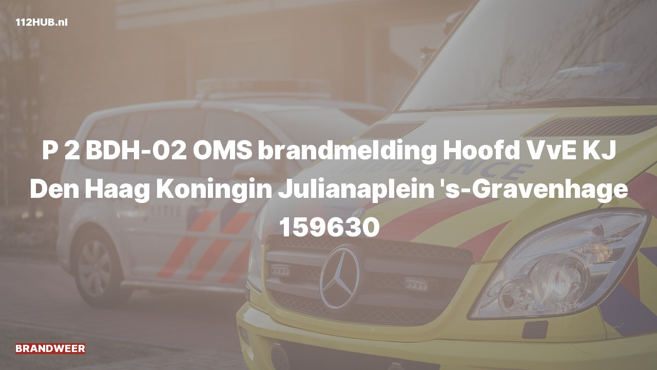 Deelafbeelding voor Brandweer met gepaste spoed voor automatische brandmelding naar de Koningin Julianaplein in 's-Gravenhage.