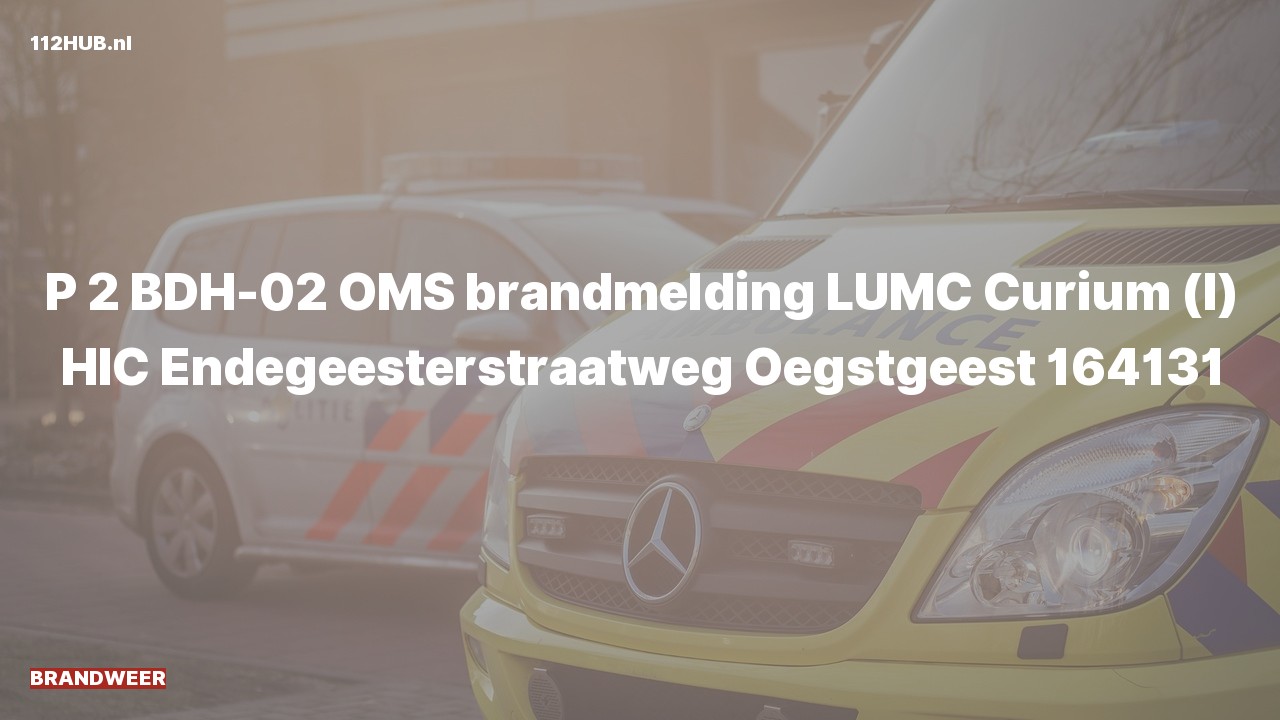 Deelafbeelding voor Brandweer met gepaste spoed voor automatische brandmelding naar de Endegeesterstraatweg in Oegstgeest.